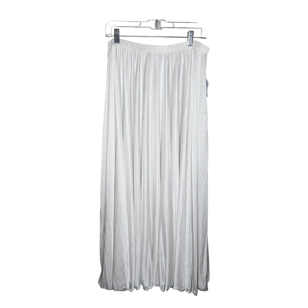 Capezio Plus White Liturgical Skirt Women 1X Maxi Praise Dance Shimmer NEW - Picture 1 of 7
